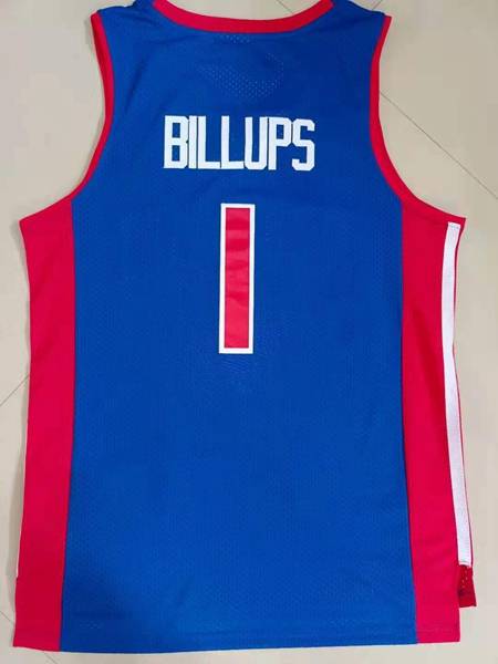 Detroit Pistons 2003/04 Blue #1 BILLUPS Classics Basketball Jersey (Stitched)