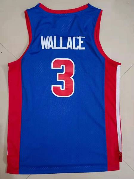 Detroit Pistons 2003/04 Blue #3 WALLACE Classics Basketball Jersey (Stitched)