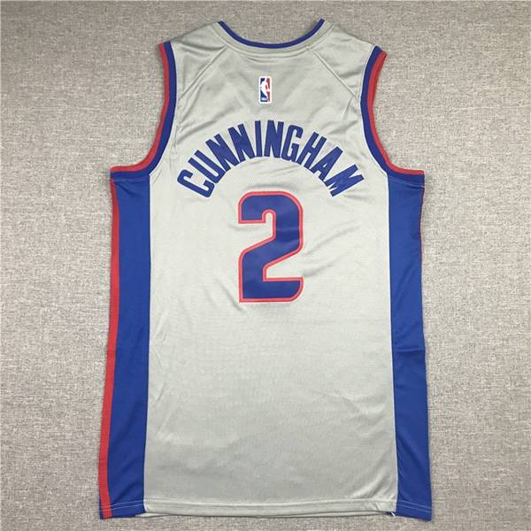 Detroit Pistons 20/21 Grey #2 CUNNINGHAM AJ Basketball Jersey (Stitched)