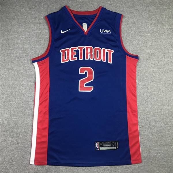 Detroit Pistons 20/21 Blue #2 CUNNINGHAM Basketball Jersey (Stitched)