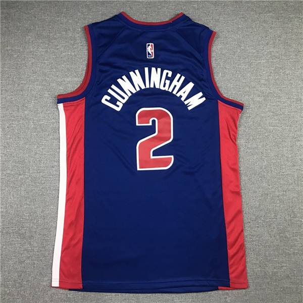 Detroit Pistons 20/21 Blue #2 CUNNINGHAM Basketball Jersey (Stitched)