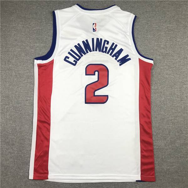 Detroit Pistons 20/21 White #2 CUNNINGHAM Basketball Jersey (Stitched)