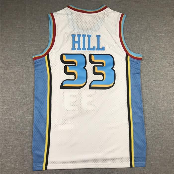 Detroit Pistons 1998/99 White #33 HILL Classics Basketball Jersey (Stitched)