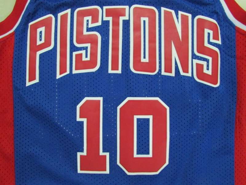 Detroit Pistons Blue #10 RODMAN Classics Basketball Jersey (Stitched)