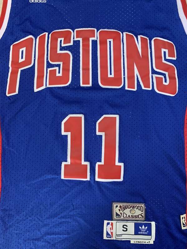 Detroit Pistons Blue #11 THOMAS Classics Basketball Jersey (Stitched)