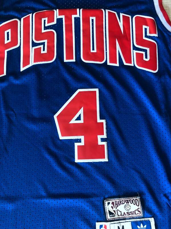 Detroit Pistons Blue #4 DUMARS Classics Basketball Jersey (Stitched)