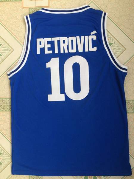 Cibona Blue #10 PETROVIC Basketball Jersey (Stitched)