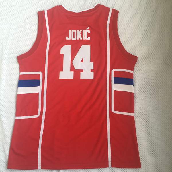 Serbia Red #14 JOKIC Basketball Jersey (Stitched)