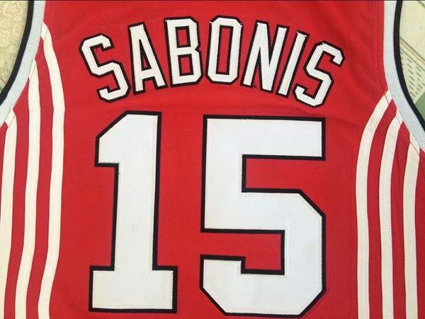 CCCP Red #15 SABONIS Basketball Jersey (Stitched)