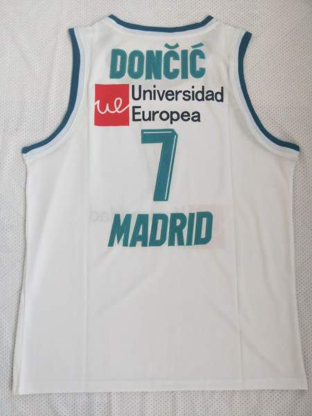 Real Madrid White #7 DONCIC Basketball Jersey (Stitched)