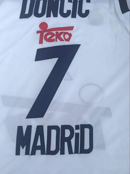 Real Madrid White #7 DONCIC Basketball Jersey 02 (Stitched)