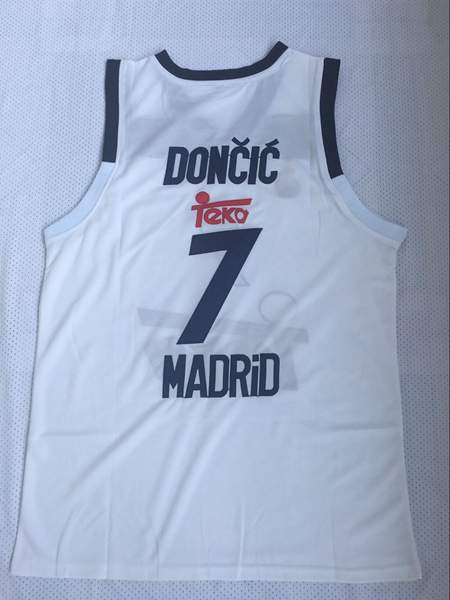 Real Madrid White #7 DONCIC Basketball Jersey 02 (Stitched)