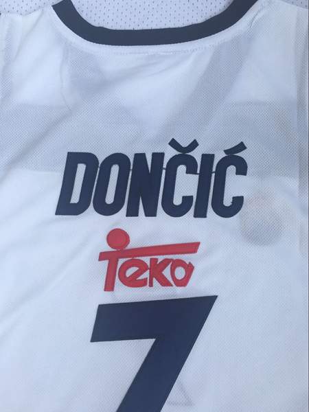 Real Madrid White #7 DONCIC Basketball Jersey 02 (Stitched)