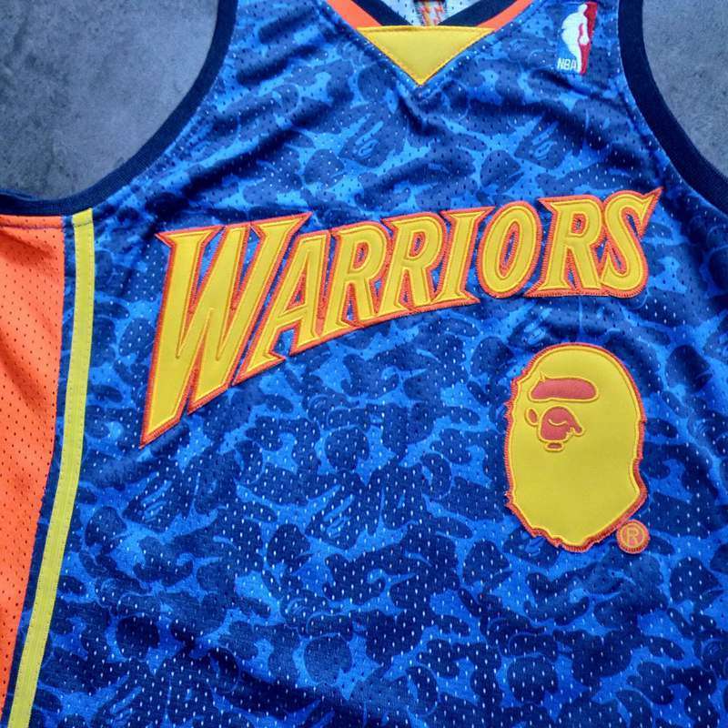 Golden State Warriors 2009/10 Blue #93 BAPE Classics Basketball Jersey (Closely Stitched)