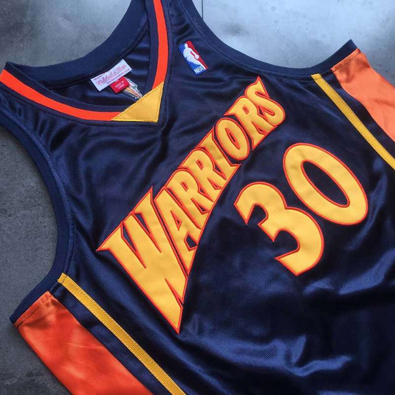 Golden State Warriors 2009/10 Dark Blue #30 CURRY Classics Basketball Jersey (Closely Stitched)