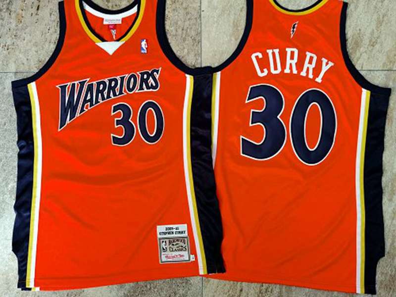 Golden State Warriors 2009/10 Orange #30 CURRY Classics Basketball Jersey (Closely Stitched)