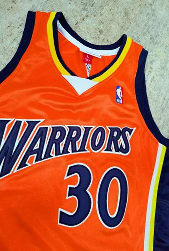 Golden State Warriors 2009/10 Orange #30 CURRY Classics Basketball Jersey (Closely Stitched)