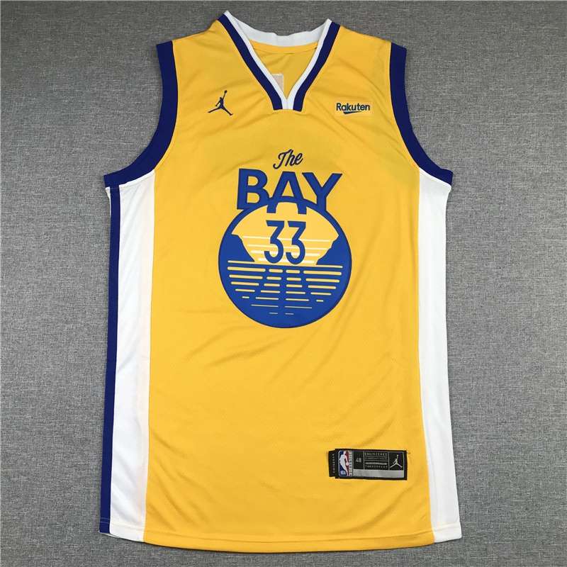 Golden State Warriors 20/21 Yellow #33 WISEMAN AJ Basketball Jersey (Stitched)