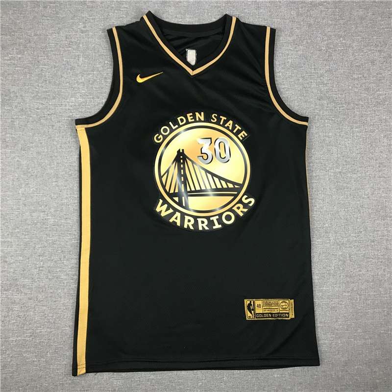 Golden State Warriors 20/21 Black Gold #30 CURRY Basketball Jersey (Stitched)