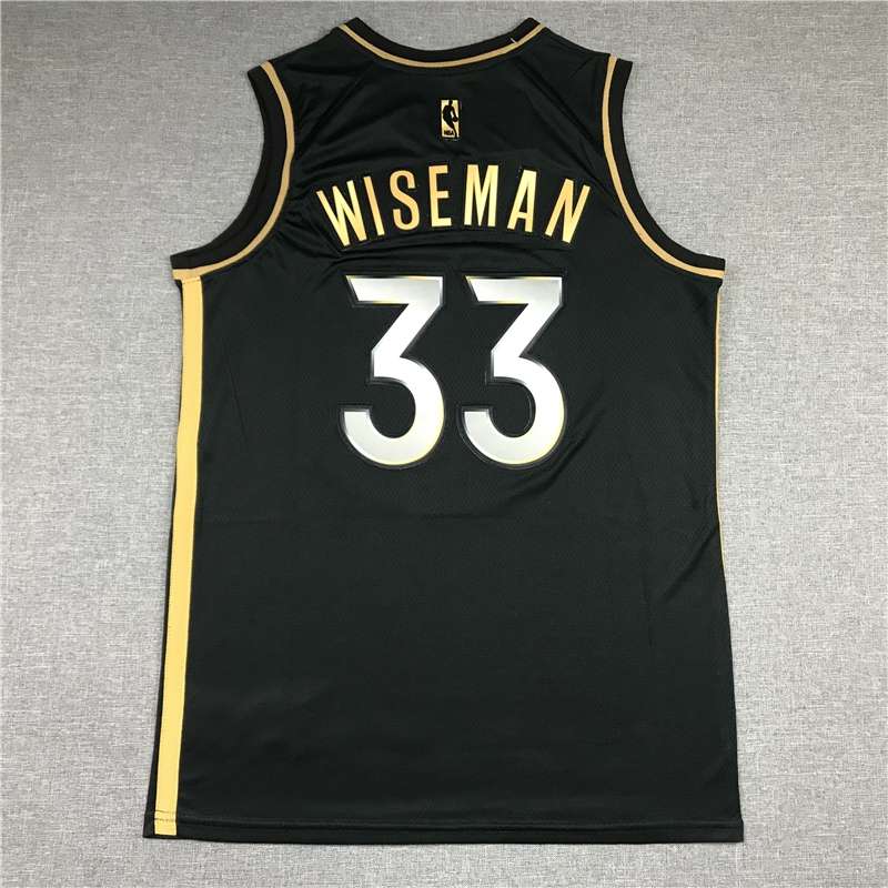 Golden State Warriors 20/21 Black Gold #33 WISEMAN Basketball Jersey (Stitched)