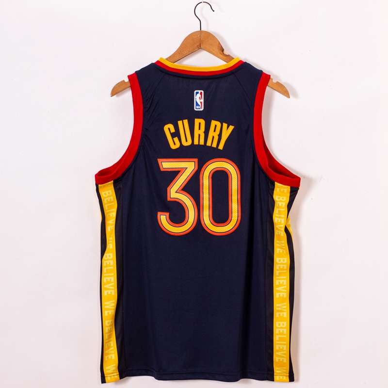 Golden State Warriors 20/21 Dark Blue #30 CURRY City Basketball Jersey (Stitched)