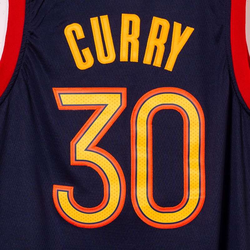 Golden State Warriors 20/21 Dark Blue #30 CURRY City Basketball Jersey (Stitched)