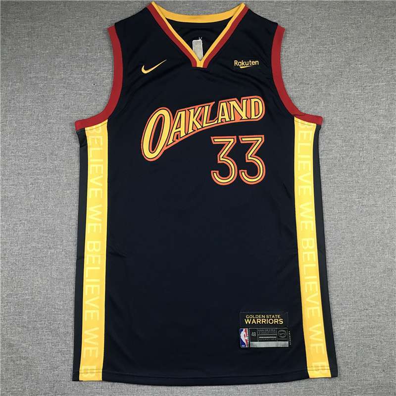 Golden State Warriors 20/21 Dark Blue #33 WISEMAN City Basketball Jersey (Stitched)