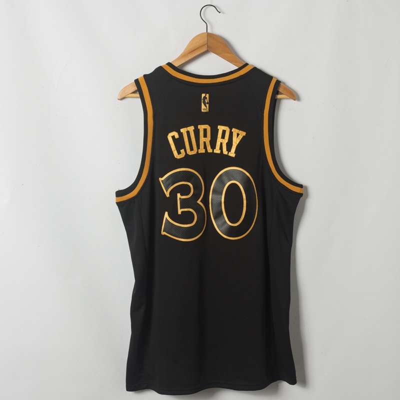 Golden State Warriors 2020 Black Gold #30 CURRY Basketball Jersey (Stitched)