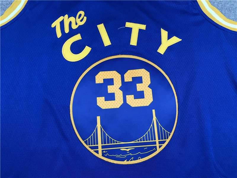 Golden State Warriors 2020 Blue #33 WISEMAN City Basketball Jersey (Stitched)