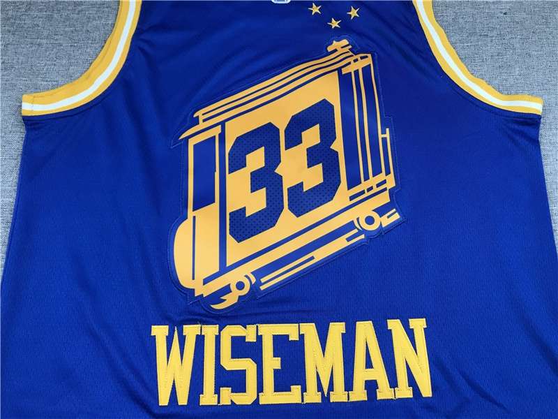 Golden State Warriors 2020 Blue #33 WISEMAN City Basketball Jersey (Stitched)