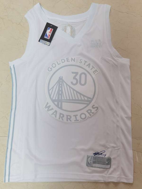 Golden State Warriors 2020 White #30 CURRY MVP Basketball Jersey (Stitched)