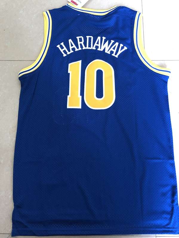 Golden State Warriors 1990/91 Blue #10 HARDAWAY Classics Basketball Jersey (Stitched)