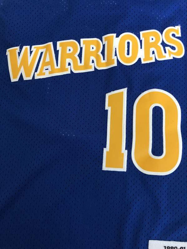 Golden State Warriors 1990/91 Blue #10 HARDAWAY Classics Basketball Jersey (Stitched)