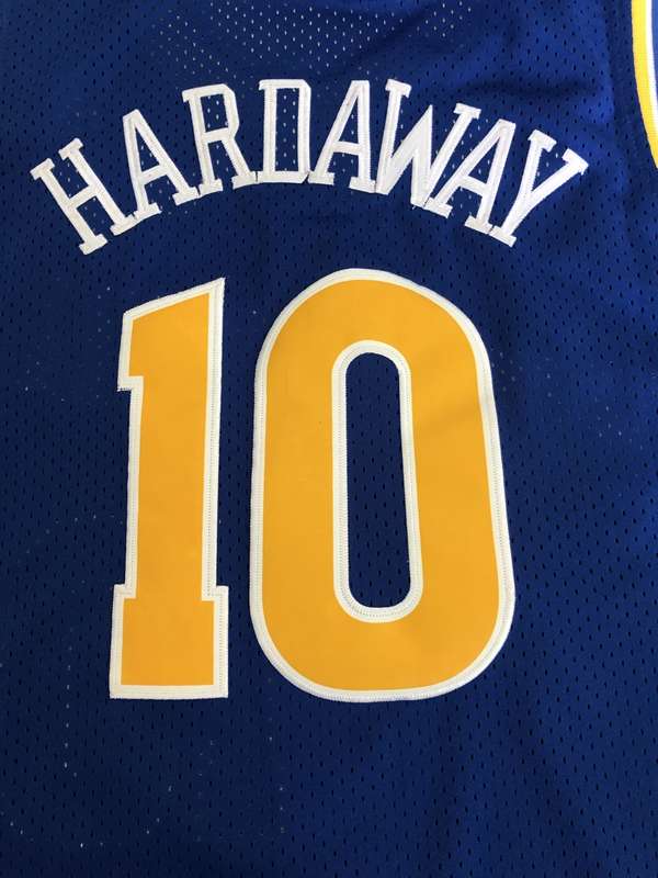 Golden State Warriors 1990/91 Blue #10 HARDAWAY Classics Basketball Jersey (Stitched)