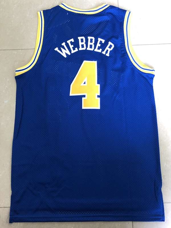 Golden State Warriors 1993/94 Blue #4 WEBBER Classics Basketball Jersey (Stitched)