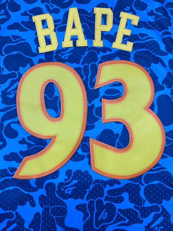 Golden State Warriors Blue #93 BAPE Classics Basketball Jersey (Stitched)