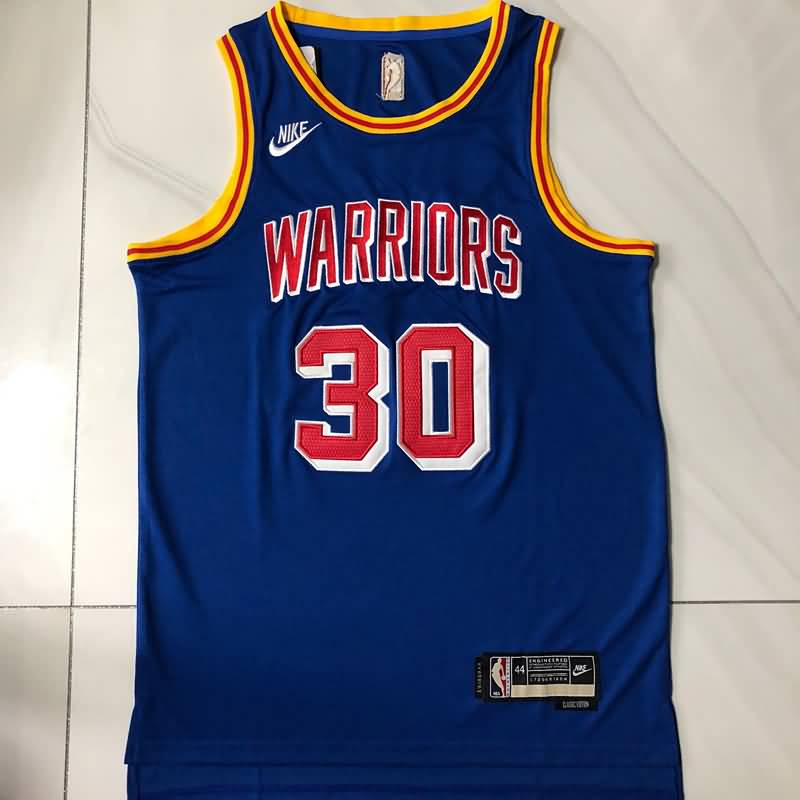 Golden State Warriors 21/22 Blue #30 CURRY Classics Basketball Jersey (Closely Stitched)