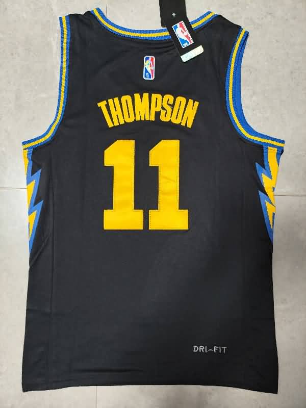 Golden State Warriors 21/22 Black #11 THOMPSON City Basketball Jersey (Stitched)
