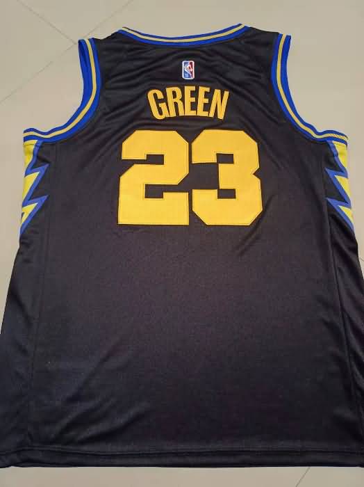 Golden State Warriors 21/22 Black #23 GREEN City Basketball Jersey (Stitched)