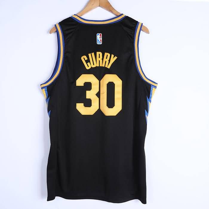 Golden State Warriors 21/22 Black #30 CURRY City Basketball Jersey (Stitched)