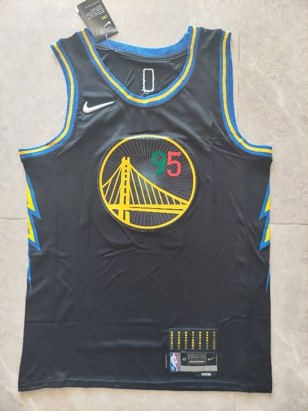 Golden State Warriors 21/22 Black #95 TOSCANO City Basketball Jersey (Stitched)