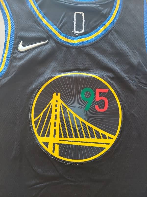 Golden State Warriors 21/22 Black #95 TOSCANO City Basketball Jersey (Stitched)