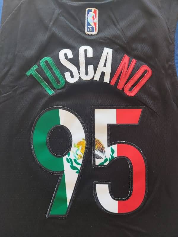 Golden State Warriors 21/22 Black #95 TOSCANO City Basketball Jersey (Stitched)
