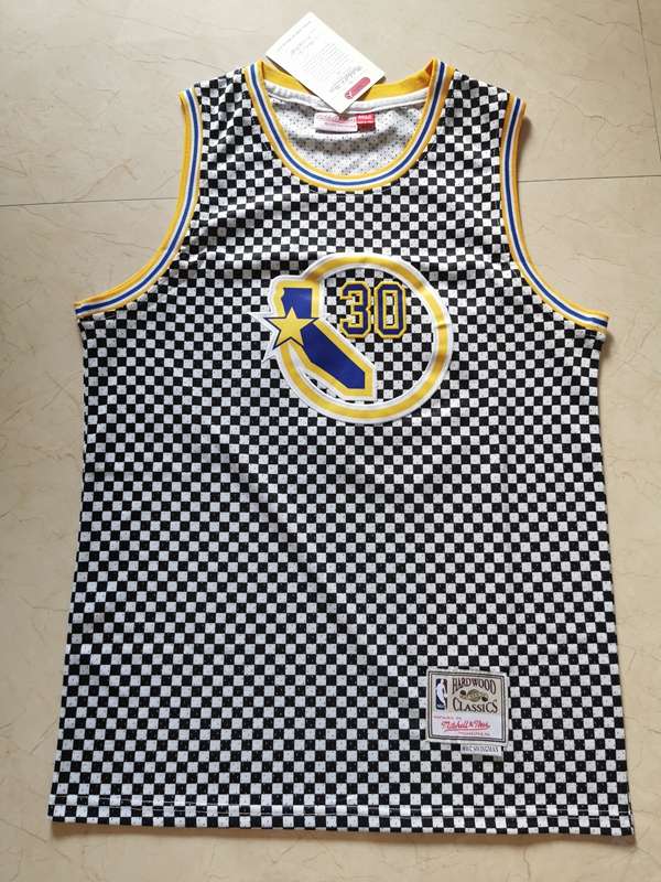 Golden State Warriors Black White #30 CURRY Classics Basketball Jersey (Stitched)