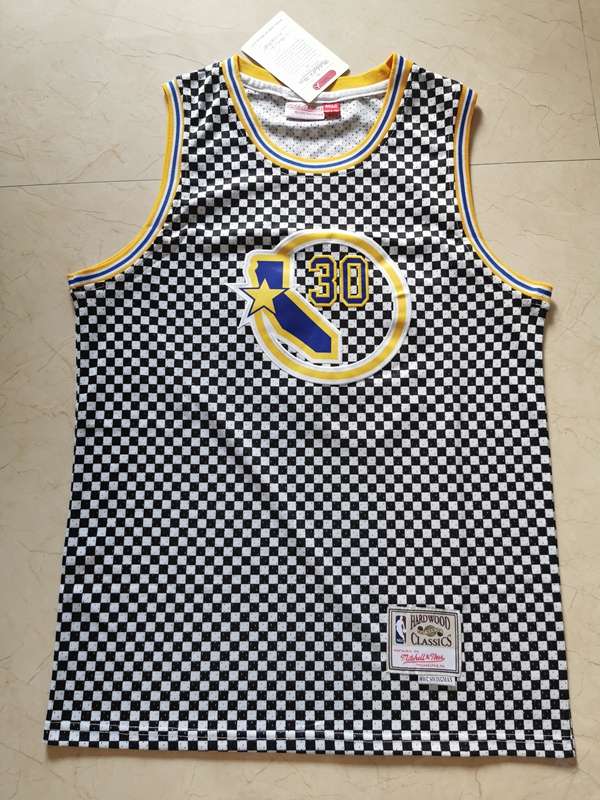 Golden State Warriors Black White #30 CURRY Classics Basketball Jersey (Stitched)