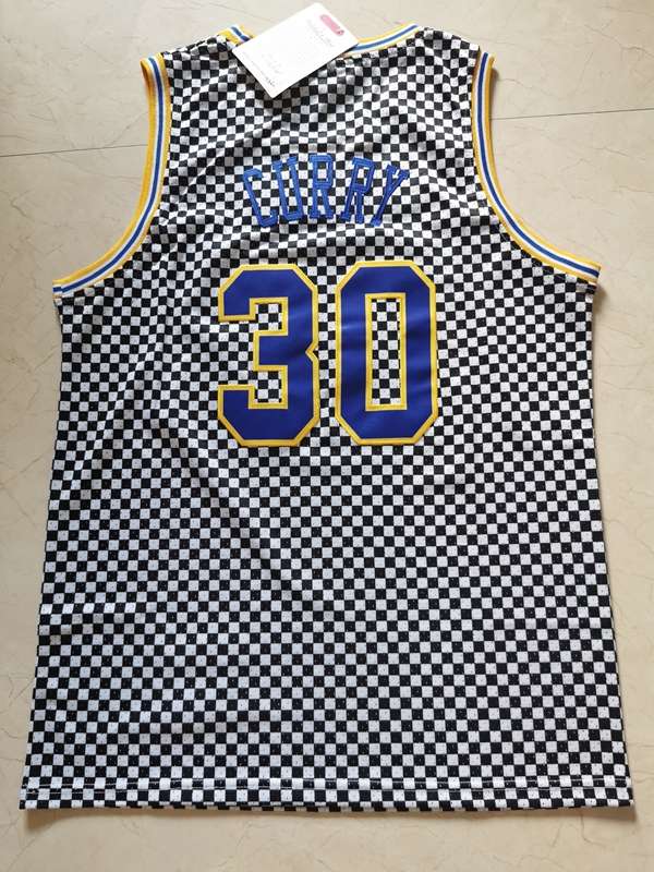Golden State Warriors Black White #30 CURRY Classics Basketball Jersey (Stitched)