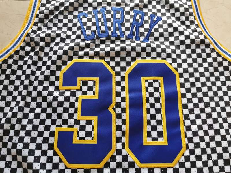 Golden State Warriors Black White #30 CURRY Classics Basketball Jersey (Stitched)