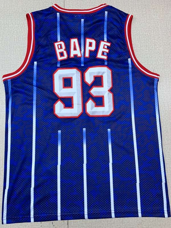 Houston Rockets 2002/03 Blue #93 BAPE Classics Basketball Jersey (Stitched)