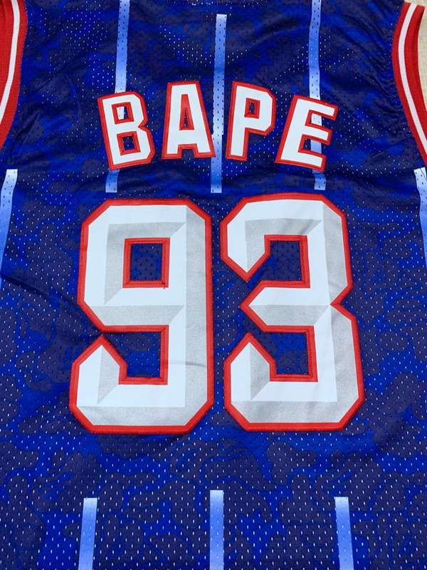 Houston Rockets 2002/03 Blue #93 BAPE Classics Basketball Jersey (Stitched)