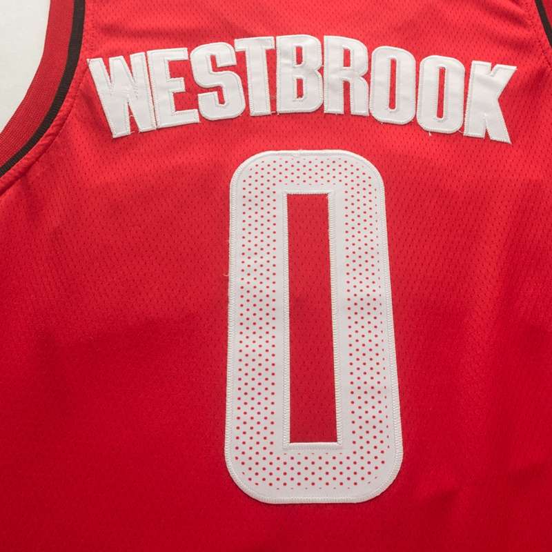 Houston Rockets 20/21 Red #0 WESTBROOK Basketball Jersey (Stitched)